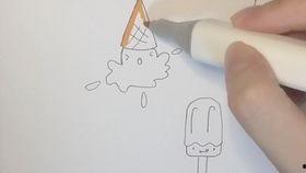 娃娃画画吃瓜图片,趣味横生的夏日风情