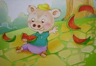 小猪吃瓜,趣味盎然的田园生活趣事